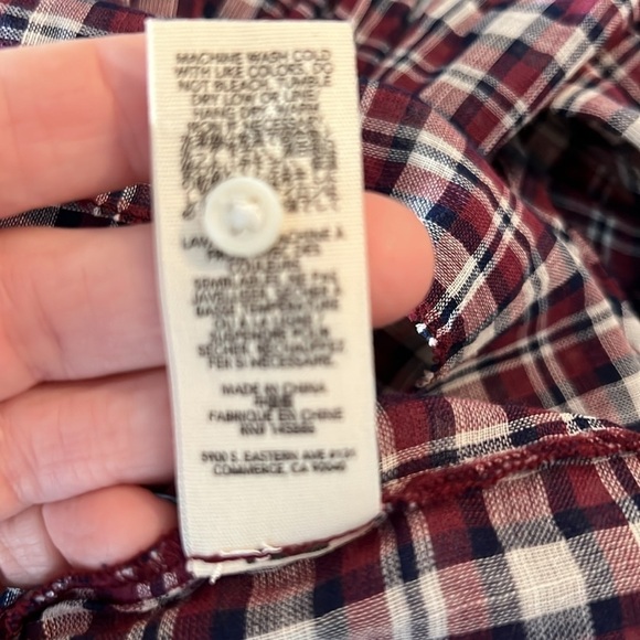 The Great Dress in Timber 100 Cotton Plaid Tiered Dress Lightweight Sheer 3 - Picture 9 of 12